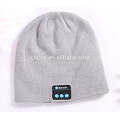 PK18ST016 plain knitted solid colour wireless earphone hats